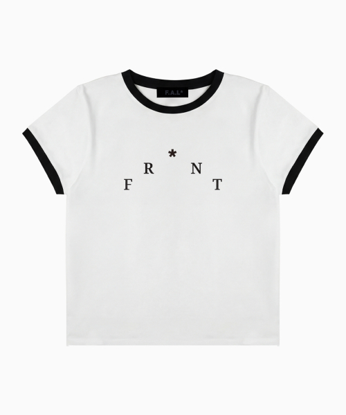 MOON FAIRY（ムーンフェアリー）の「TRIANGLE レディース クロップリンガーティーシャツ [ホワイト]（Tシャツ/カットソー・レディース・その他・FREE）」の5枚目の写真