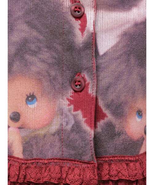 jouetie(ジュエティ)の「【monchhichi×jouetie】フォトコンパクトカーデ(カーディガン/ボレロ・レディース・オフホワイト/ボルドー/ブラック・FREE)」の4枚目の写真