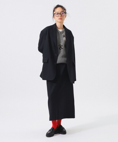 BEAMS BOY(ビームスボーイ)の「トラッド スカート(スカート・レディース・ネイビー/チャコールグレー・0/2/1)」の3枚目の写真