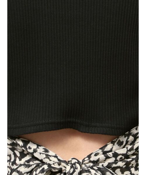 GYDA(ジェイダ)の「レオパードBACKリボンテレコロンT(Tシャツ/カットソー・レディース・ブラック/オフホワイト・FREE)」の15枚目の写真