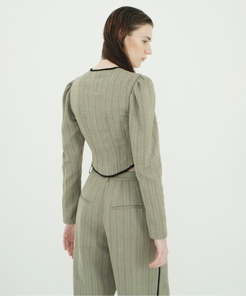 CLANE(クラネ)の「HERRINGBONE CORSET DETAIL TOPS(その他トップス・レディース・ブラック/その他・1/2)」の6枚目の写真