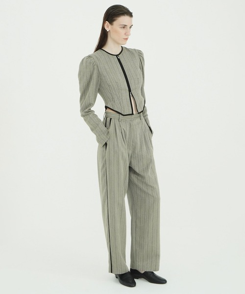 CLANE(クラネ)の「HERRINGBONE CORSET DETAIL TOPS(その他トップス・レディース・ブラック/その他・1/2)」の8枚目の写真