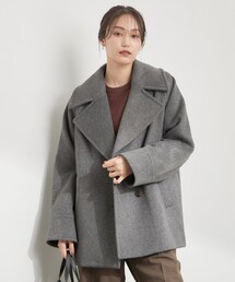 カシミヤブレンドウール ミドルピーコート