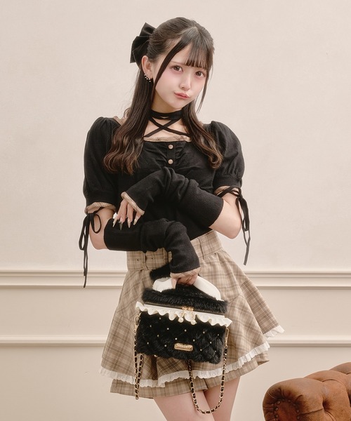 Pal elfy(パルエルフィー)の「ビジュー付きファーバニティバッグ(ショルダーバッグ・レディース・アイボリー/ブラック/ピンク・フリー)」の11枚目の写真