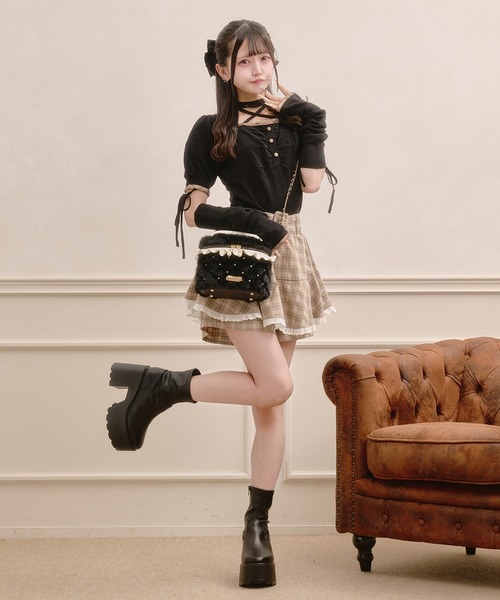 Pal elfy(パルエルフィー)の「ビジュー付きファーバニティバッグ(ショルダーバッグ・レディース・アイボリー/ブラック/ピンク・フリー)」の15枚目の写真