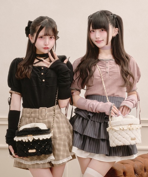 Pal elfy(パルエルフィー)の「ビジュー付きファーバニティバッグ(ショルダーバッグ・レディース・アイボリー/ブラック/ピンク・フリー)」の19枚目の写真