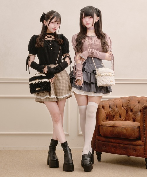Pal elfy(パルエルフィー)の「ビジュー付きファーバニティバッグ(ショルダーバッグ・レディース・アイボリー/ブラック/ピンク・フリー)」の22枚目の写真