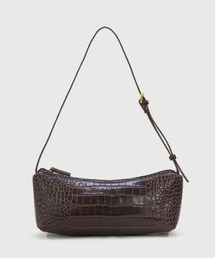 【LA MARGE】 クロコ型押し ワンハンドル ショルダーバッグ