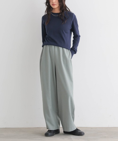 for/c（フォーシー）の「コットン100クルーネックトップス【サスティナブル】（ニット/セーター・レディース・オフホワイト/ネイビー/パープル/ブラック/グリーン・LL/L/M）」の19枚目の写真
