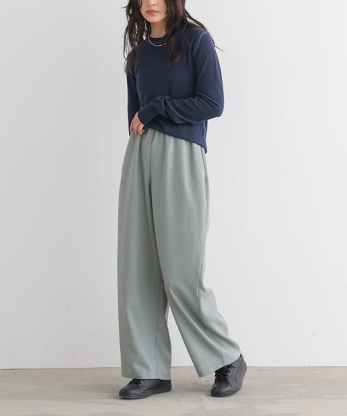 for/c（フォーシー）の「コットン100クルーネックトップス【サスティナブル】（ニット/セーター・レディース・オフホワイト/ネイビー/パープル/ブラック/グリーン・LL/L/M）」の22枚目の写真