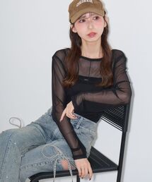MAJESTIC LEGON | チュールシアートップス(Tシャツ/カットソー)
