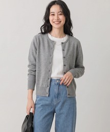 カシミヤクルーネックカーディガン