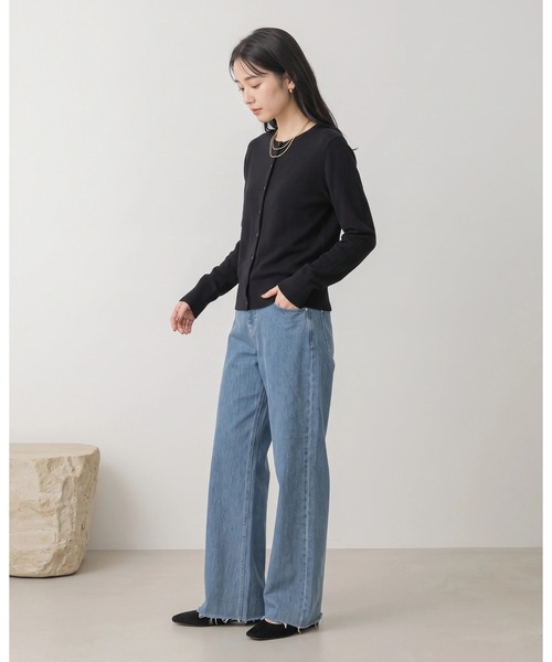 Nunc.（ヌンク）の「カシミヤクルーネックカーディガン（カーディガン/ボレロ・レディース・ネイビー/オフホワイト/ブラック/ライトグレー/レッド/ベージュ・38）」の14枚目の写真