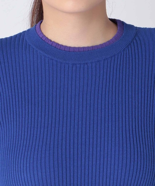 Cepica(セピカ)の「【MARECHAL TERRE / マルシャルテル】カラーブロックリブニット(ニット/セーター・レディース・ベージュ/ブルー/ブラック・FREE)」の22枚目の写真