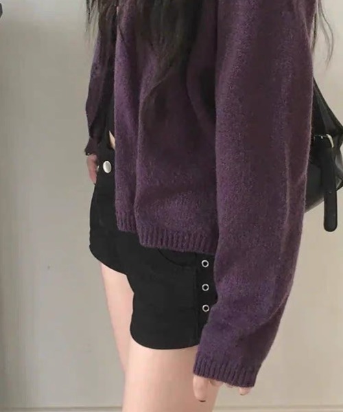 Vipoa(ヴィポア)の「Slim studs shorts(デニムパンツ・レディース・ブラック・SMALL/MEDIUM)」の15枚目の写真