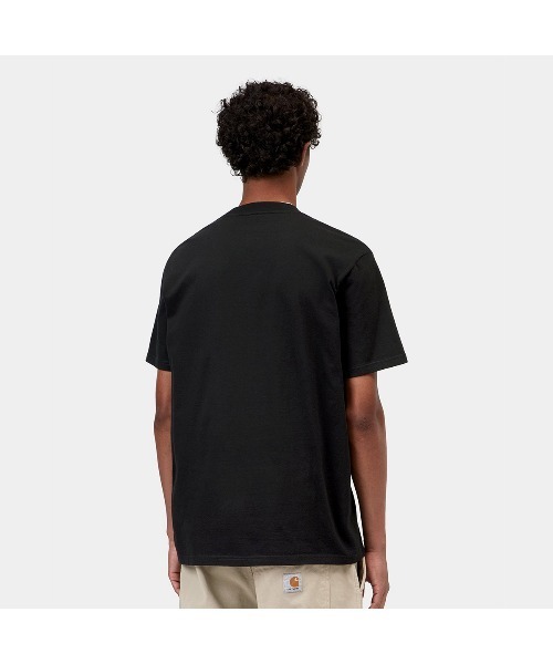 Carhartt WIP(カーハートダブリューアイピー)の「Carhartt WIP S/S SLINGSHOT T-SHIRT(カーハートワークインプログレス S/S スリングショット Tシャツ)(Tシャツ/カットソー・メンズ・Black/White・SMALL/MEDIUM/LARGE/X-LARGE)」の9枚目の写真