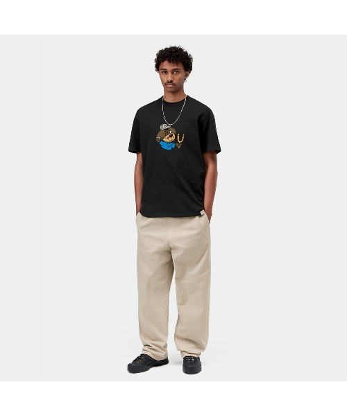 Carhartt WIP(カーハートダブリューアイピー)の「Carhartt WIP S/S SLINGSHOT T-SHIRT(カーハートワークインプログレス S/S スリングショット Tシャツ)(Tシャツ/カットソー・メンズ・Black/White・SMALL/MEDIUM/LARGE/X-LARGE)」の10枚目の写真