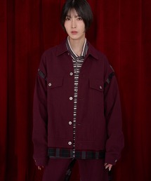 Nora Lily（ノラリリー）の「【Nora Lily】Check Switch Denim Blouson（デニムジャケット）」