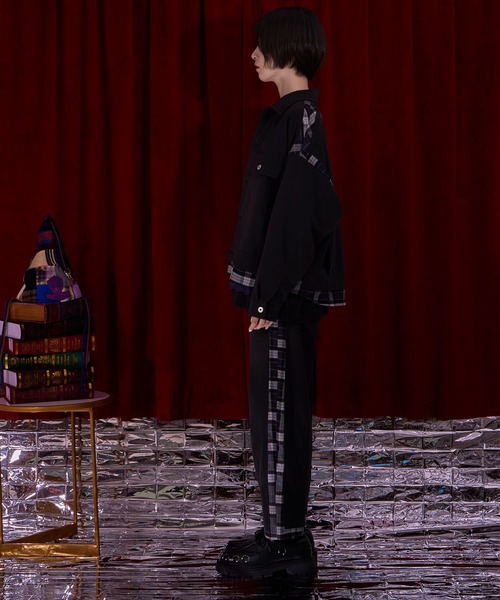 Nora Lily(ノラリリー)の「【Nora Lily】Check Switch Denim Blouson(デニムジャケット・レディース・ボルドー/インディゴブルー/ブラック・MEDIUM/SMALL)」の5枚目の写真