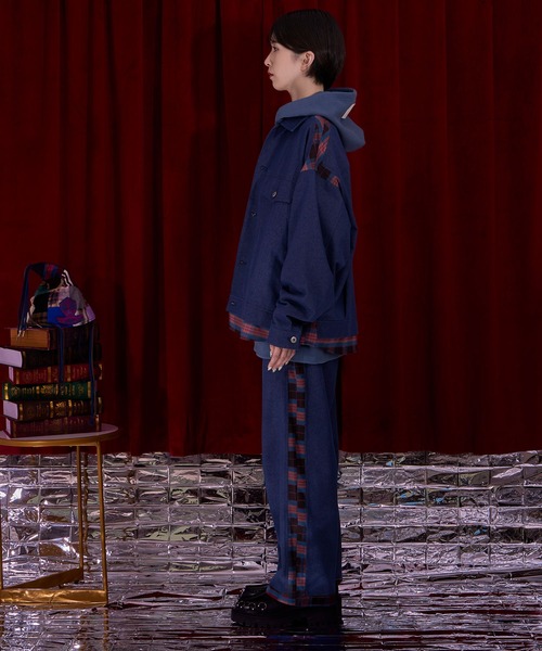 Nora Lily(ノラリリー)の「【Nora Lily】Check Switch Denim Blouson(デニムジャケット・レディース・ボルドー/インディゴブルー/ブラック・MEDIUM/SMALL)」の15枚目の写真