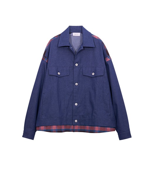 Nora Lily(ノラリリー)の「【Nora Lily】Check Switch Denim Blouson(デニムジャケット・レディース・ボルドー/インディゴブルー/ブラック・MEDIUM/SMALL)」の22枚目の写真