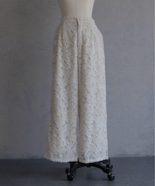 &g'aime(アンジェム)の「【&g'aime 】ジャガードワイドパンツ Jacquard Wide Pants(スラックス・レディース・ブラック/ホワイト・FREE)」の21枚目の写真