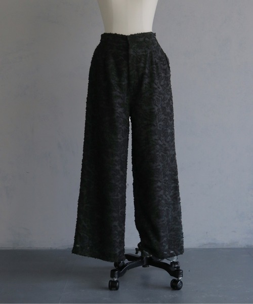 &g'aime(アンジェム)の「【&g'aime 】ジャガードワイドパンツ Jacquard Wide Pants(スラックス・レディース・ブラック/ホワイト・FREE)」の22枚目の写真