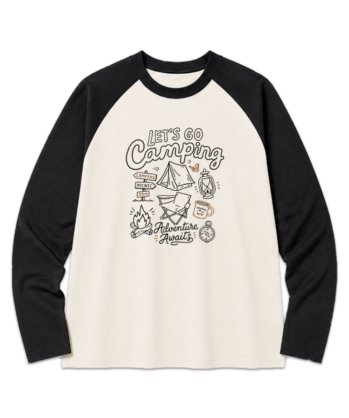 BEMIGHTY（ビーマイティー）の「アドベンチャーキャンプ オーバーサイズ ラグラン長袖Tシャツ ブラック（Tシャツ/カットソー・メンズ・その他・LARGE/X-LARGE/XX-LARGE）」の2枚目の写真