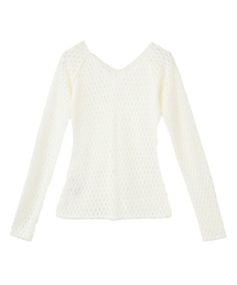 WOOL NYLON RUSSEL V-NECK PULLOVER