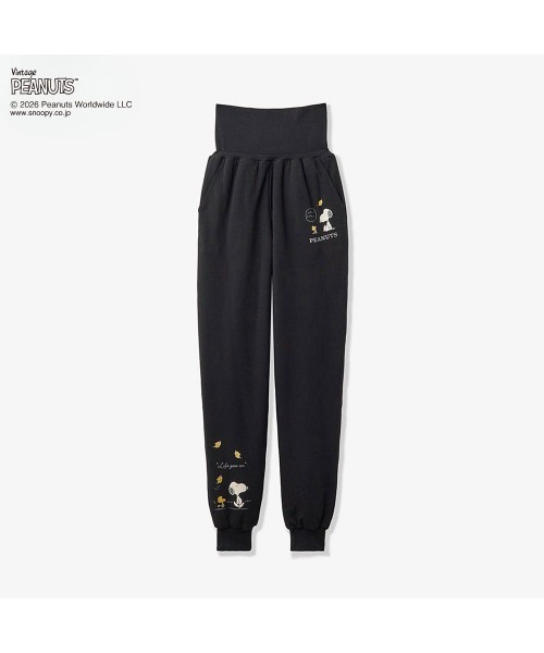 PEANUTS（ピーナッツ）の「腹巻付き裏ボアルームパンツ「スヌーピー」（その他パンツ・レディース・ブラック/モカ・S/M/L/LL/3L）」の14枚目の写真