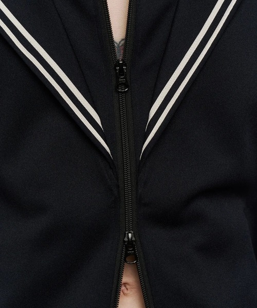 POOLDE(プールデ)の「Naval Track Jacket(ジャージ・レディース・ネイビー/ワインレッド・FREE)」の11枚目の写真