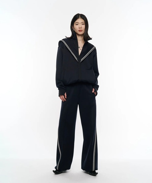 POOLDE(プールデ)の「Naval Track Jacket(ジャージ・レディース・ネイビー/ワインレッド・FREE)」の15枚目の写真