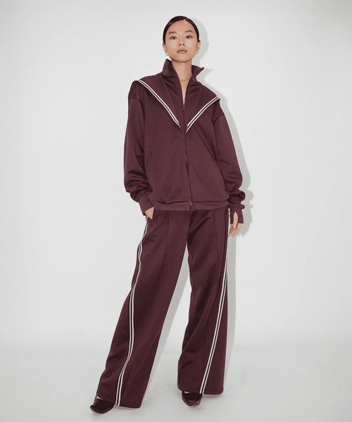 POOLDE(プールデ)の「Naval Track Jacket(ジャージ・レディース・ネイビー/ワインレッド・FREE)」の17枚目の写真