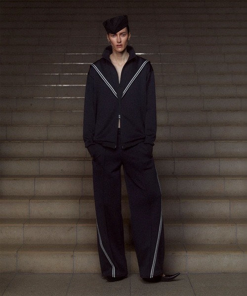 POOLDE(プールデ)の「Naval Track Jacket(ジャージ・レディース・ネイビー/ワインレッド・FREE)」の21枚目の写真