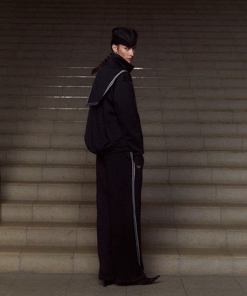 POOLDE(プールデ)の「Naval Track Jacket(ジャージ・レディース・ネイビー/ワインレッド・FREE)」の22枚目の写真