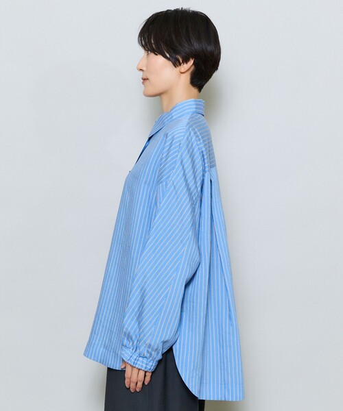 MOGA(モガ)の「リヨセルポリストライプシャツブラウス(シャツ/ブラウス・レディース・サックスブルー/イエロー・2)」の16枚目の写真