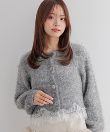 ランジェリーレース起毛カーディガン 1094182