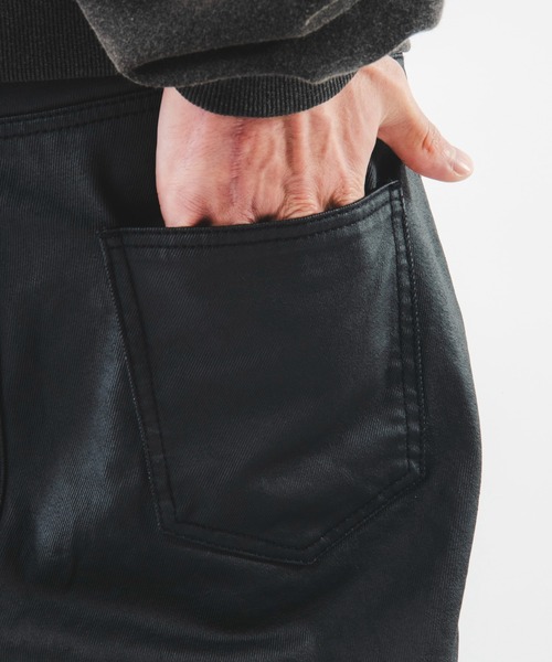 SHORT ROUND（ショートラウンド）の「SHORT ROUND/【26年秋冬新作】コ-ティングフレアデニムパンツ（デニムパンツ・メンズ・ブラック系3・LARGE/MEDIUM）」の6枚目の写真