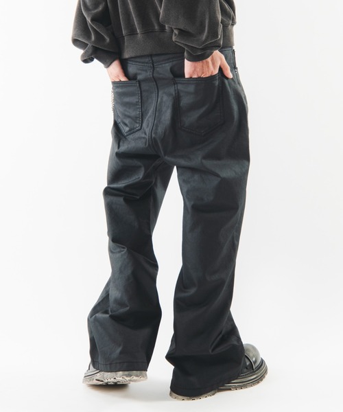 SHORT ROUND（ショートラウンド）の「SHORT ROUND/【26年秋冬新作】コ-ティングフレアデニムパンツ（デニムパンツ・メンズ・ブラック系3・LARGE/MEDIUM）」の12枚目の写真