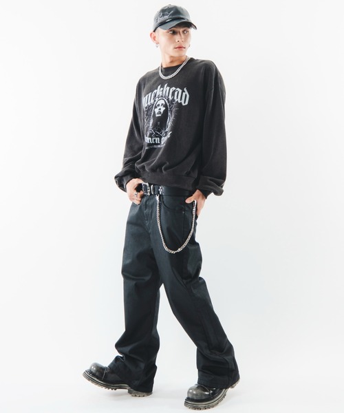 SHORT ROUND（ショートラウンド）の「SHORT ROUND/【26年秋冬新作】コ-ティングフレアデニムパンツ（デニムパンツ・メンズ・ブラック系3・LARGE/MEDIUM）」の13枚目の写真