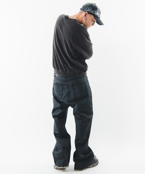 SHORT ROUND（ショートラウンド）の「SHORT ROUND/【26年秋冬新作】コ-ティングフレアデニムパンツ（デニムパンツ・メンズ・ブラック系3・LARGE/MEDIUM）」の14枚目の写真