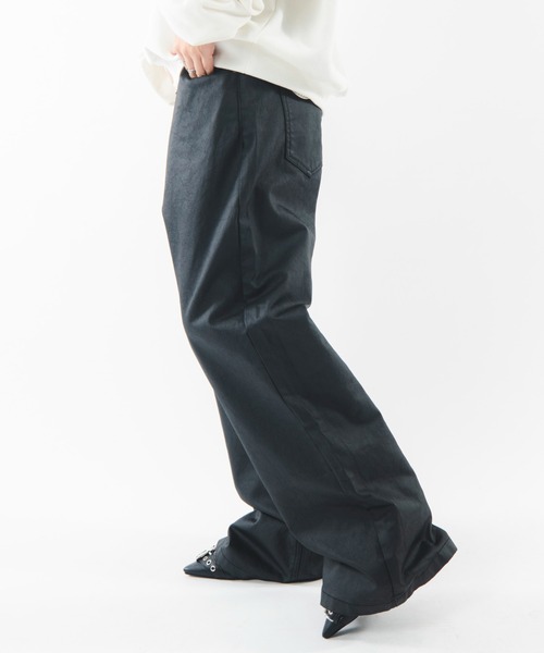 SHORT ROUND（ショートラウンド）の「SHORT ROUND/【26年秋冬新作】コ-ティングフレアデニムパンツ（デニムパンツ・メンズ・ブラック系3・LARGE/MEDIUM）」の16枚目の写真