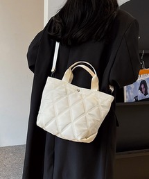 urbanfemine./キルティング ダイヤステッチ 2WAY 軽量トートバッグ ショルダーバッグ U7663
