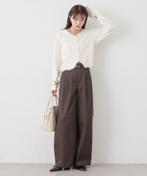 mystic（ミスティック）の「ベルト付きカーブチノパンツ（その他パンツ・レディース・ベージュ/ブラウン・1/2）」の12枚目の写真