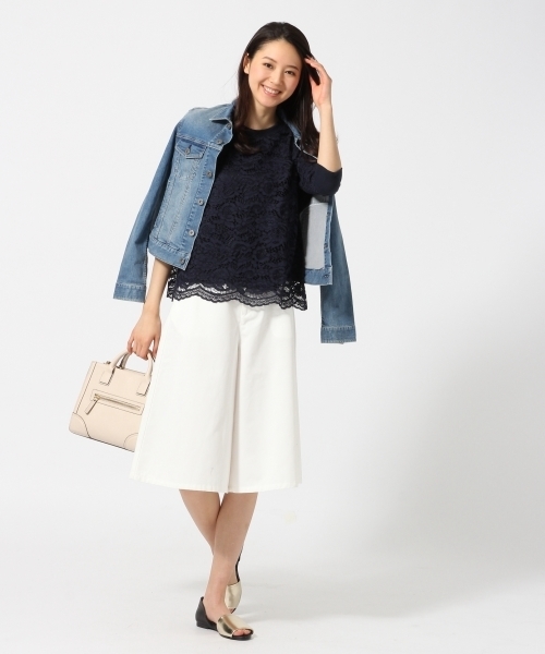 GLOBAL WORK（グローバルワーク）の「ソウレースカットプルオーバー7分袖/714404（Tシャツ/カットソー・レディース・ライトベージュ/ホワイト/ダークグレー/ネイビー・MEDIUM/LARGE/SMALL）」の13枚目の写真