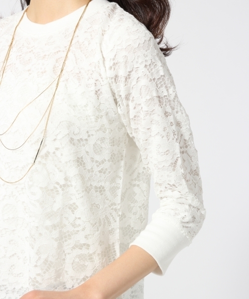 GLOBAL WORK（グローバルワーク）の「ソウレースカットプルオーバー7分袖/714404（Tシャツ/カットソー・レディース・ライトベージュ/ホワイト/ダークグレー/ネイビー・MEDIUM/LARGE/SMALL）」の17枚目の写真