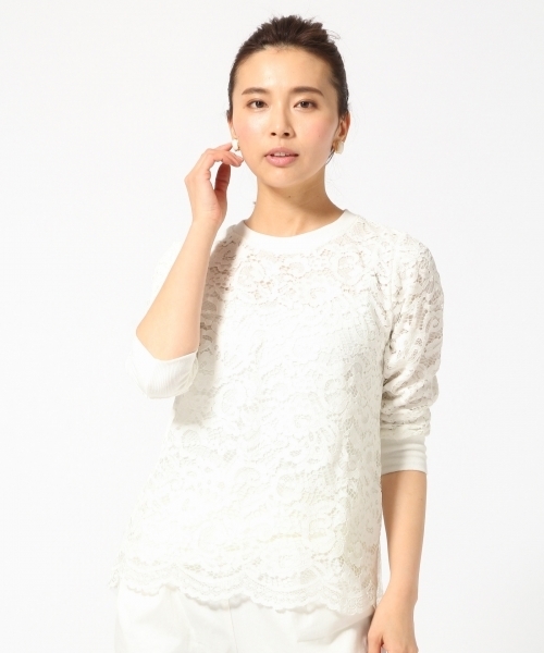 GLOBAL WORK（グローバルワーク）の「ソウレースカットプルオーバー7分袖/714404（Tシャツ/カットソー・レディース・ライトベージュ/ホワイト/ダークグレー/ネイビー・MEDIUM/LARGE/SMALL）」の19枚目の写真