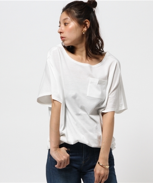 VENCEEXCHANGE（ヴァンスエクスチェンジ）の「クルーベーシックT                （Tシャツ/カットソー・レディース・オフホワイト/グレー/ブラック・MEDIUM）」の12枚目の写真