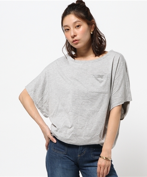 VENCEEXCHANGE（ヴァンスエクスチェンジ）の「クルーベーシックT                （Tシャツ/カットソー・レディース・オフホワイト/グレー/ブラック・MEDIUM）」の14枚目の写真