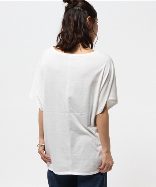 VENCEEXCHANGE（ヴァンスエクスチェンジ）の「クルーベーシックT                （Tシャツ/カットソー・レディース・オフホワイト/グレー/ブラック・MEDIUM）」の6枚目の写真